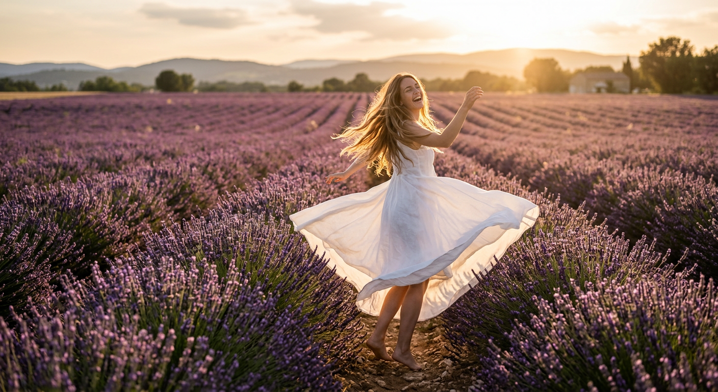 Bohemia en el Campo de Lavanda