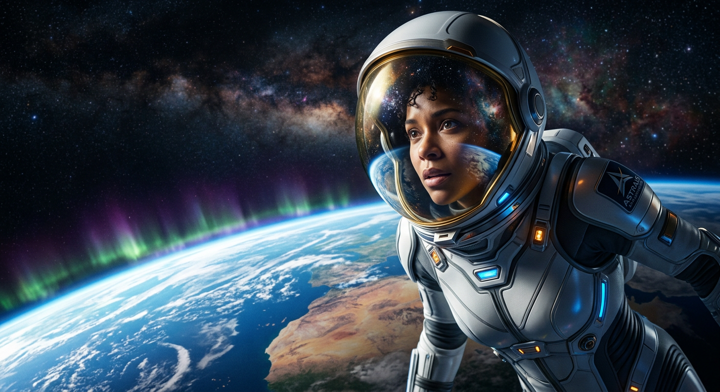 Astronauta en el Silencio del Cosmos